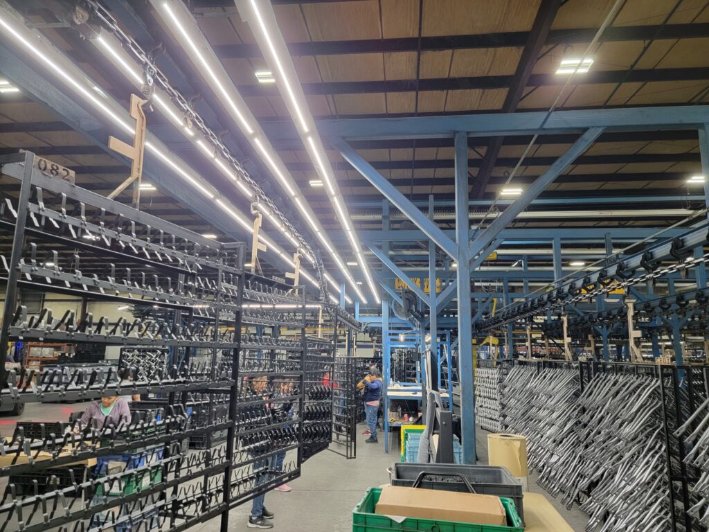 led lighting on Powder Cote II production line