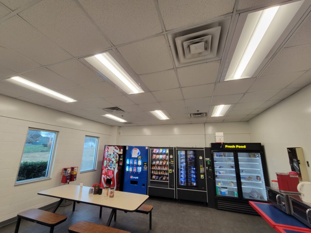 Break room LED lighting