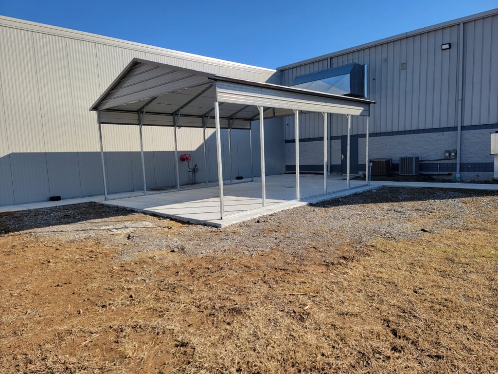 Covered picnic shelter