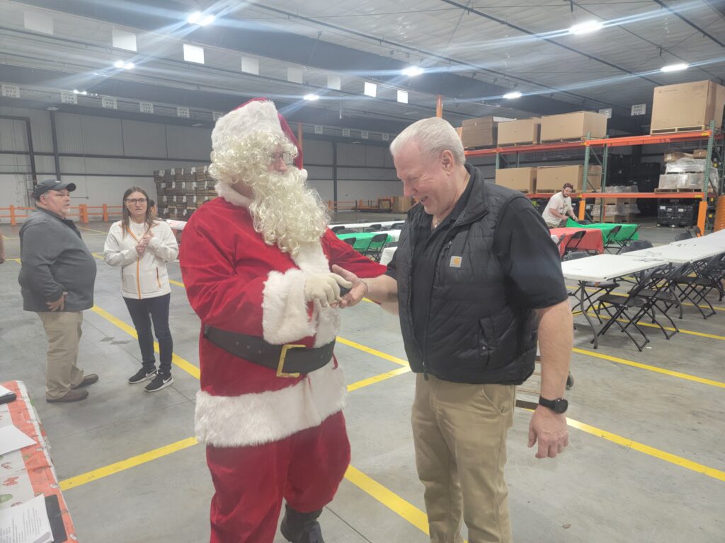 Powder Cote II manager and Santa Claus