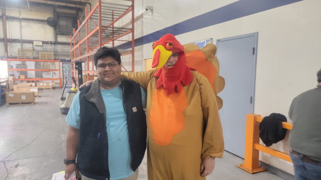 A team member at the 19th Annual Powder Cote II of Tennessee Turkey Giveaway