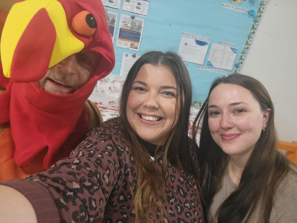 Powder Cote II of Tennessee administrative staff posing with Butterball.